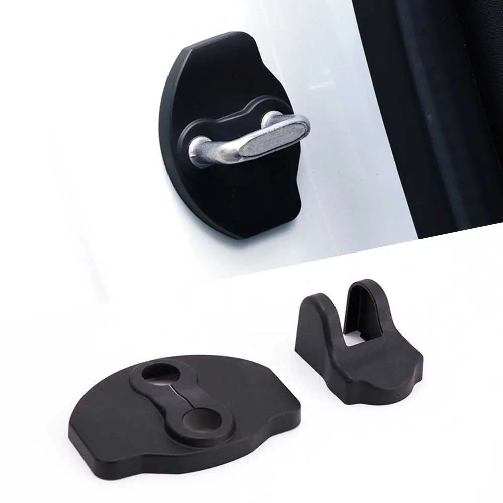 

6 Pcs Door Lock Protective Shell Door Lock Cover Model 3 Model Y Protector (Matte Black) New And High Quality Easy To Install