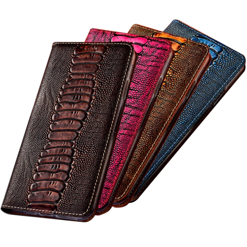 

Чехол с рисунком страусиного краба для Sony Xperia XZ3 XZ2 Premium XA2 Ultra XA1 Plus, Магнитный чехол из натуральной кожи для карт Visa, чехол для телефона