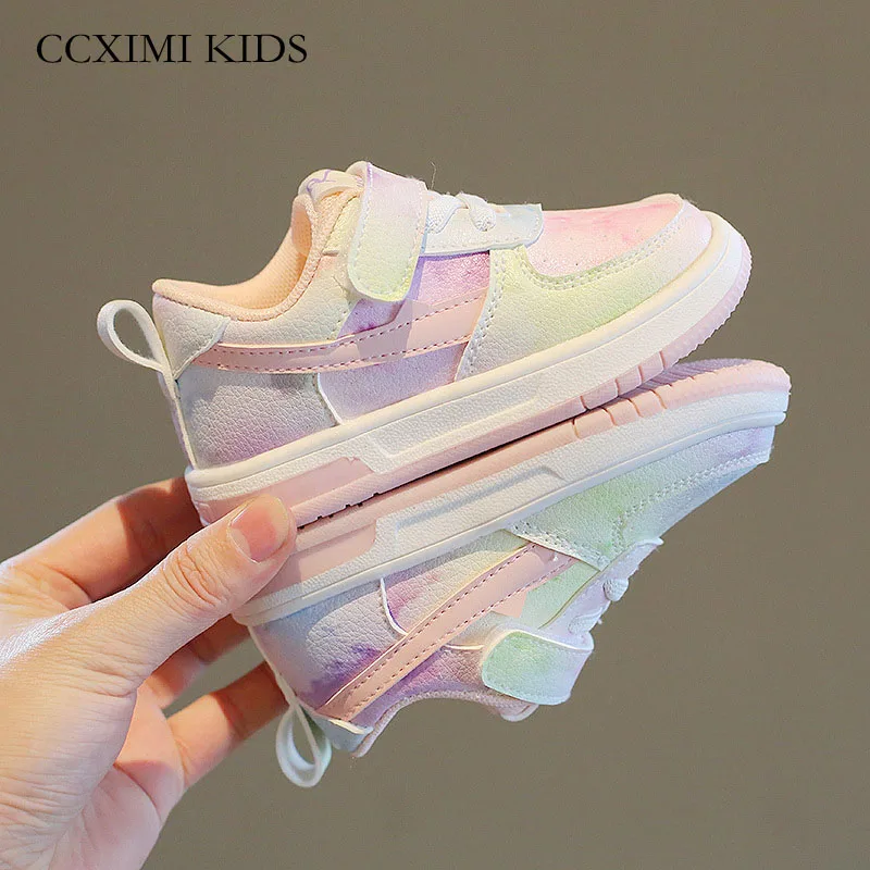 

Kids Sneakers 2022 Spring Fashion Casual Girls Boys Running Sports Brand Hoop&Loop School Tennis Breathable Baby Shoes 21-30