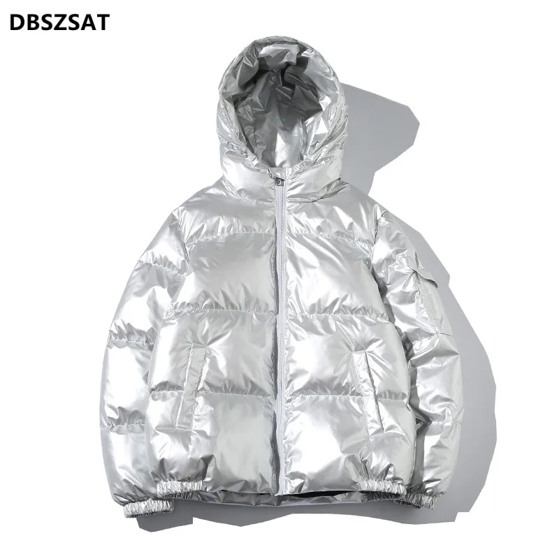 

Мужская хлопковая куртка с капюшоном, яркая повседневная короткая хлопковая куртка большого размера, молодежная Корейская куртка из хлопк...