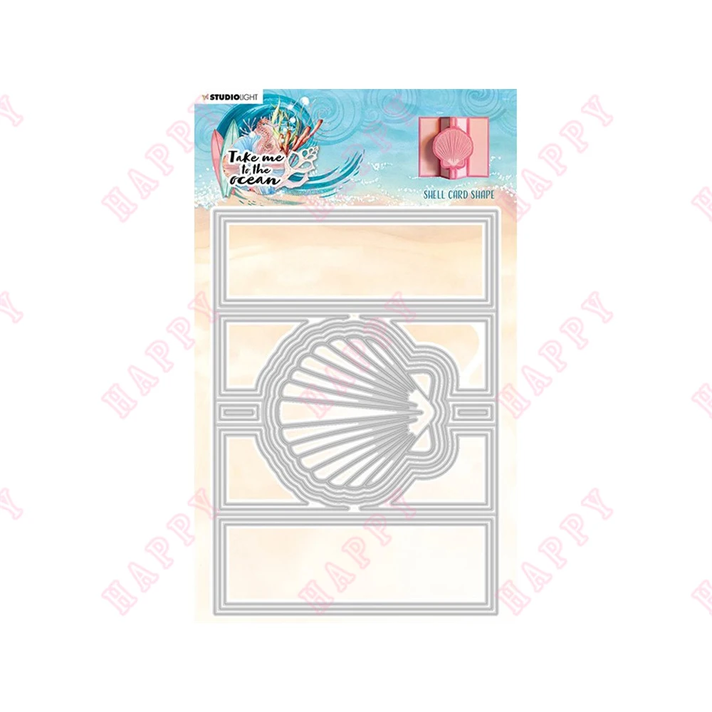 

2022 Summer Shell Card Shape Cutting Dies Diy Scrapbooking Paper Greeting Cards Album Diary Crafts Decoration Embossing Molds