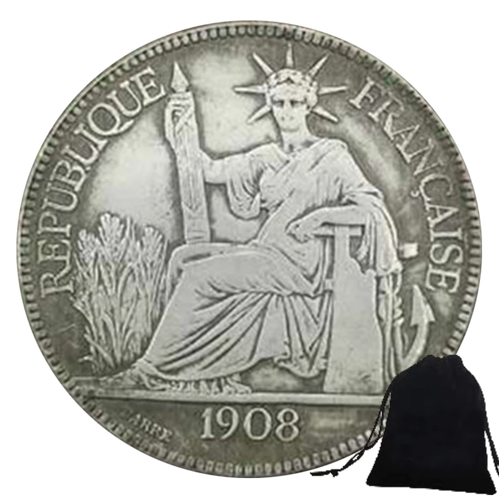 Роскошные 3D карманные монеты 1908 года с изображением древней французской богини