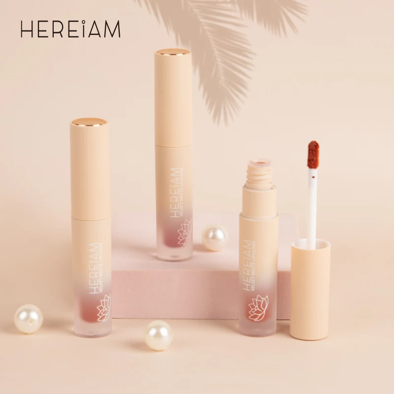 

HEREIAM Lip Gloss 12-Colors Waterproof Long Lasting Silky Smooth Matte Velvet Lightweight Lip Glaze Non-fading Women’s Makeup