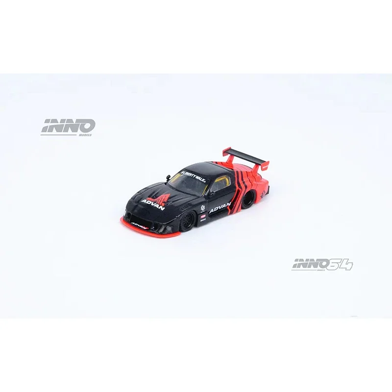 INNO 1:64 LBWK RX7 FD3S LB Супер Силуэт Advan Livery Литая под давлением диорама Коллекция моделей