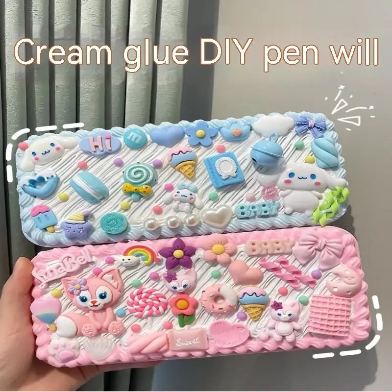 

Sanrio DIY Handmade Pencil Case Homemade Girl Elementary School Children Creative Cute Girl Gift Pencil Case Pencil Case