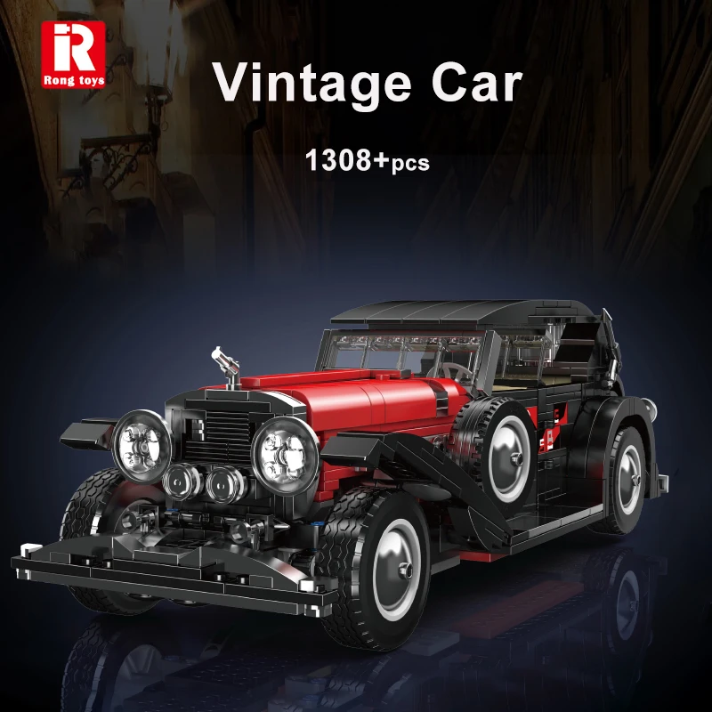 Американский город винтажный автомобиль T50 набор технических строительных