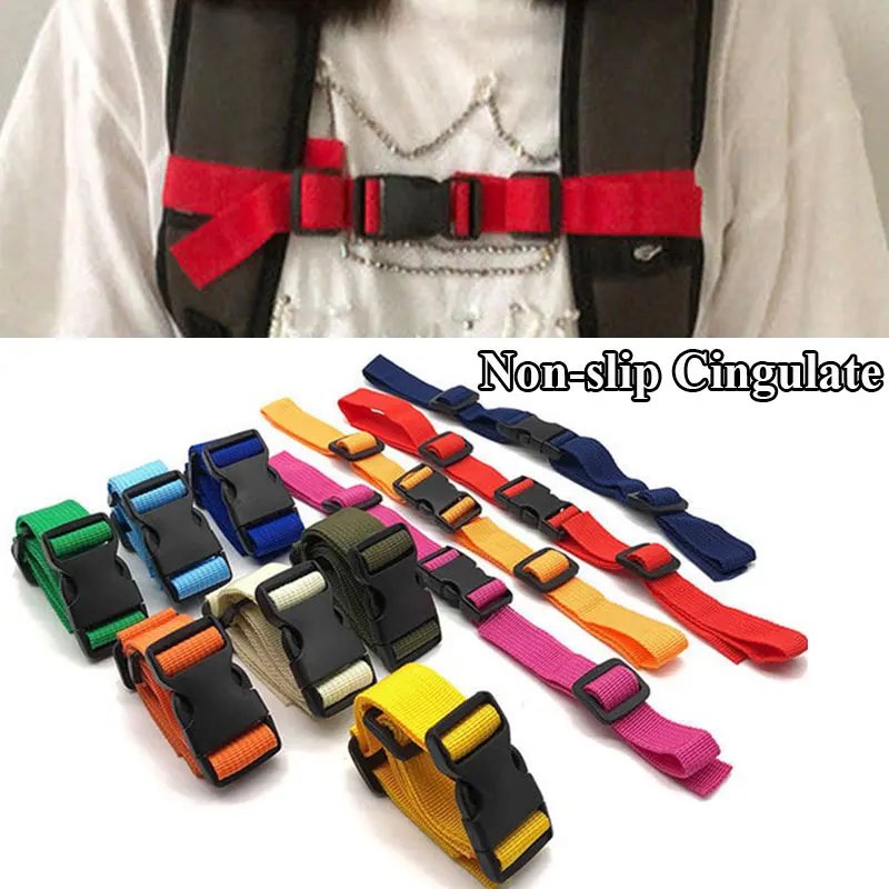 

Durable Camping Backpack Chest Harness Strap Adjustable Dual Release Buckle Bag Parts Accessories Nylon Students School Bag Part