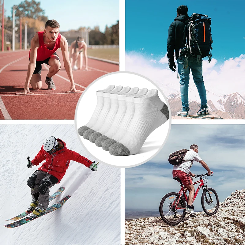 Мужские и женские короткие хлопковые носки дышащие спортивные повседневные для