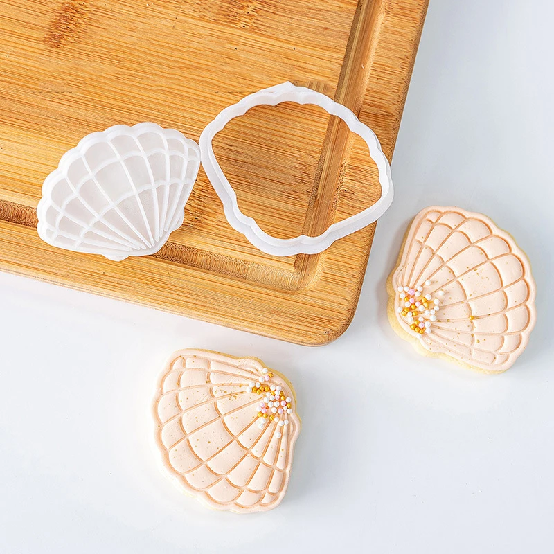 Пластиковая форма для резки печенья пищевого класса листьев ракушек бисквитов