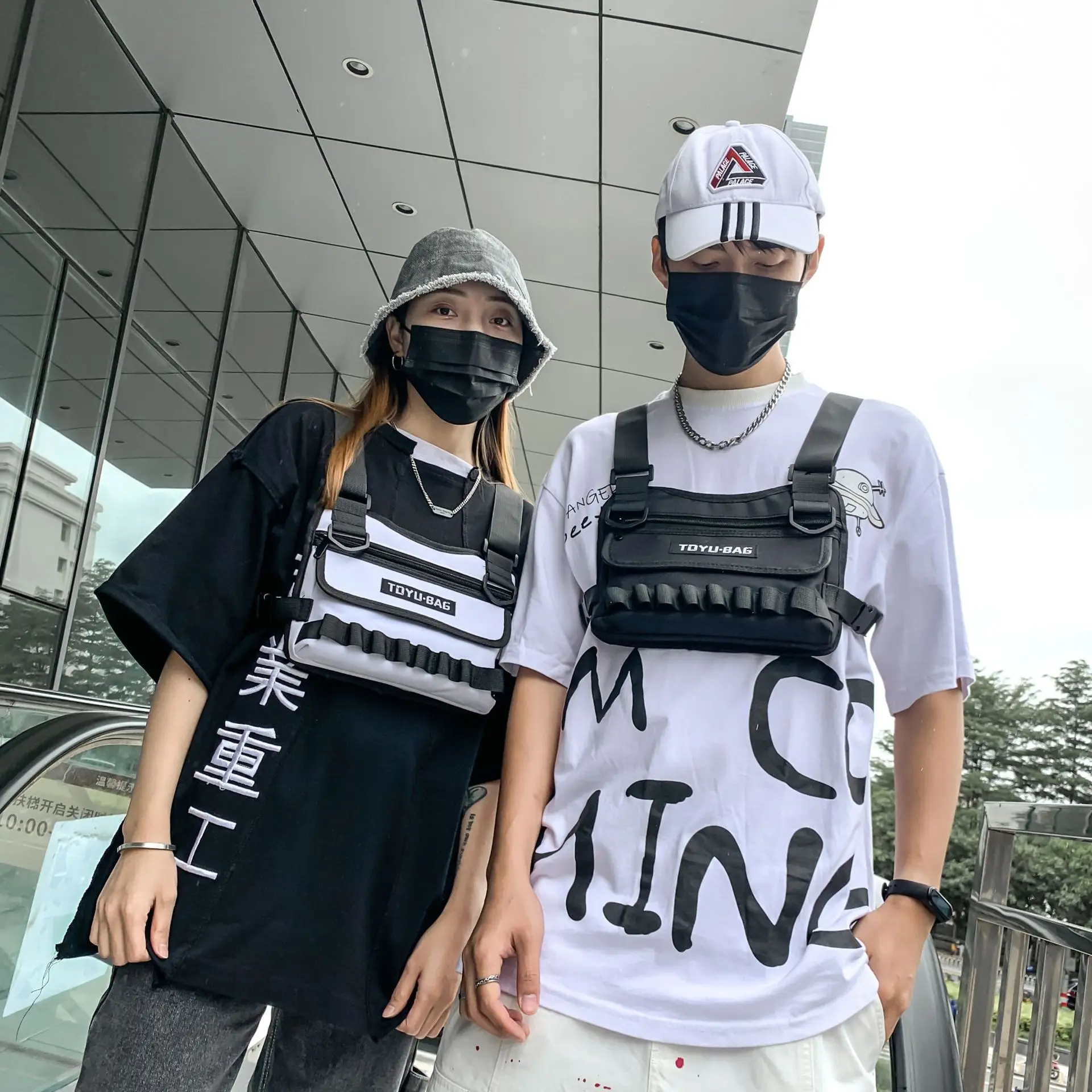

Men Women Chest Bags Tactical Backpack Vest Chest Pack Male Hip Hop Chest Bag Multi-function Travel Hiking Running Pocket