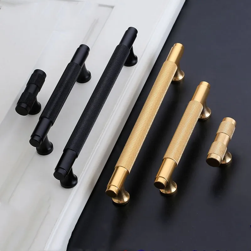 

Luxury Zinc Alloy Furniture Cabinet Drawer Handle Gold Black T Bar Cupboard Kitchen Wardrobe Dresser Door Pull Knob Hardw