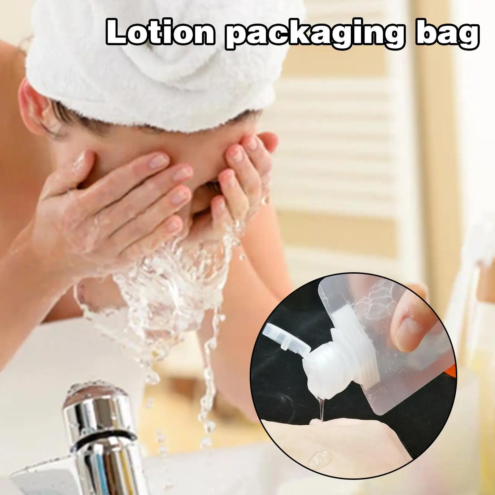 

Clamshell Packaging Bag Stand Up Spout Pouch Plastic Fluid Bottles Travel Sanitizer Makeup Hand Lotion Shampoo E1B7