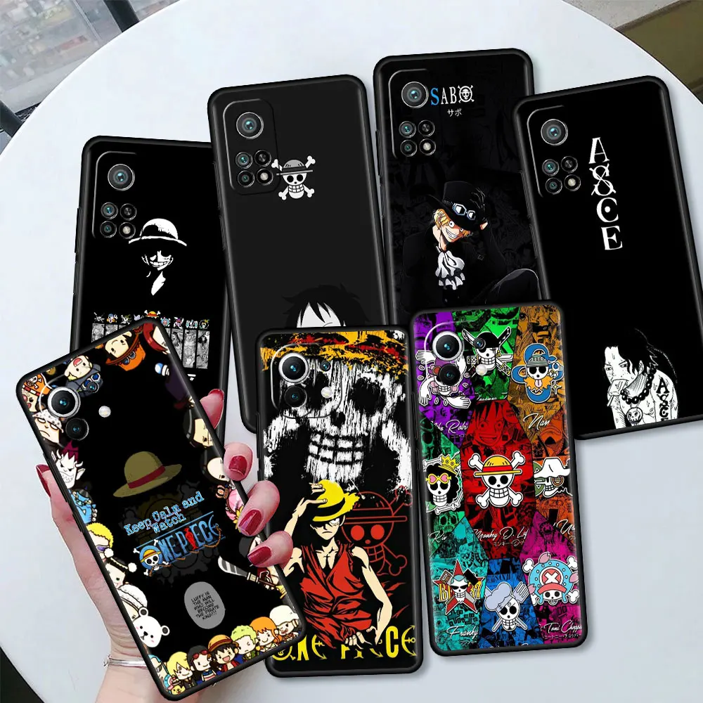 

Phone Case for Xiaomi Mi 12 10 10T 11T 9T Pro Note 10 Lite 11 lite 5G NE 12S Black Soft Cover Shell Funda One Boy Pirate Anime