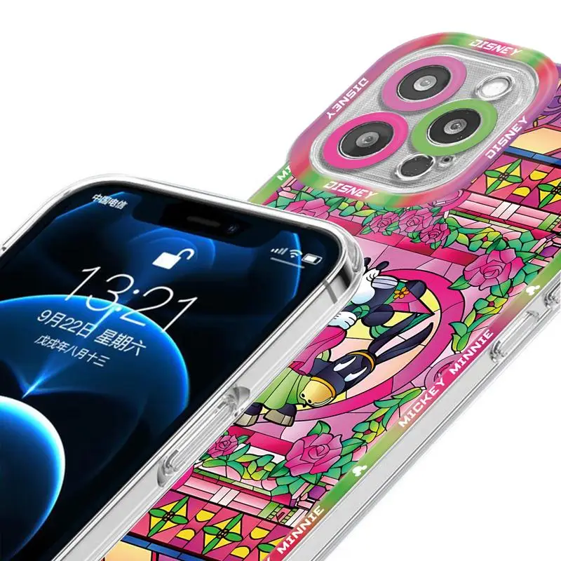 Прозрачный чехол для Xiaomi Poco X3 NFC X3Pro Mi 11Lite 11T Redmi Note 12 11 9 10 10S 11S 12S Disney Микки поцелуй
