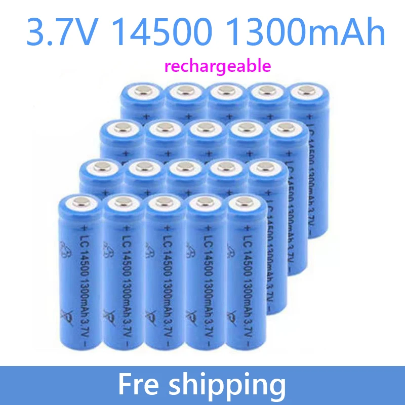New2-10pcs 14500 1300 мА/ч 3 7 в литий-ионные аккумуляторные батареи AA литиевая батарея для