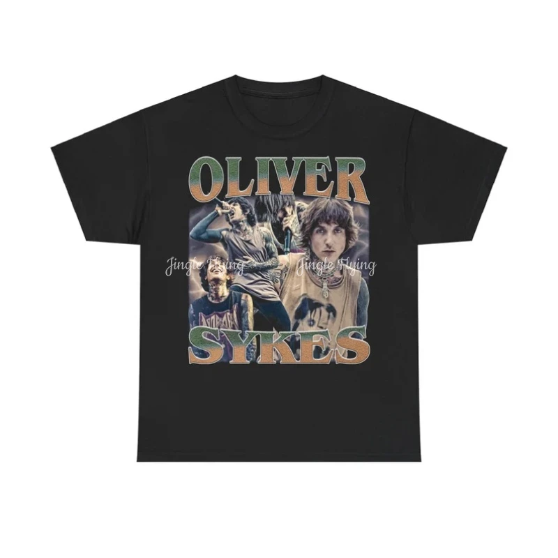 Винтажная женская футболка Oliver Sykes мягкая дышащая повседневная уличная одежда