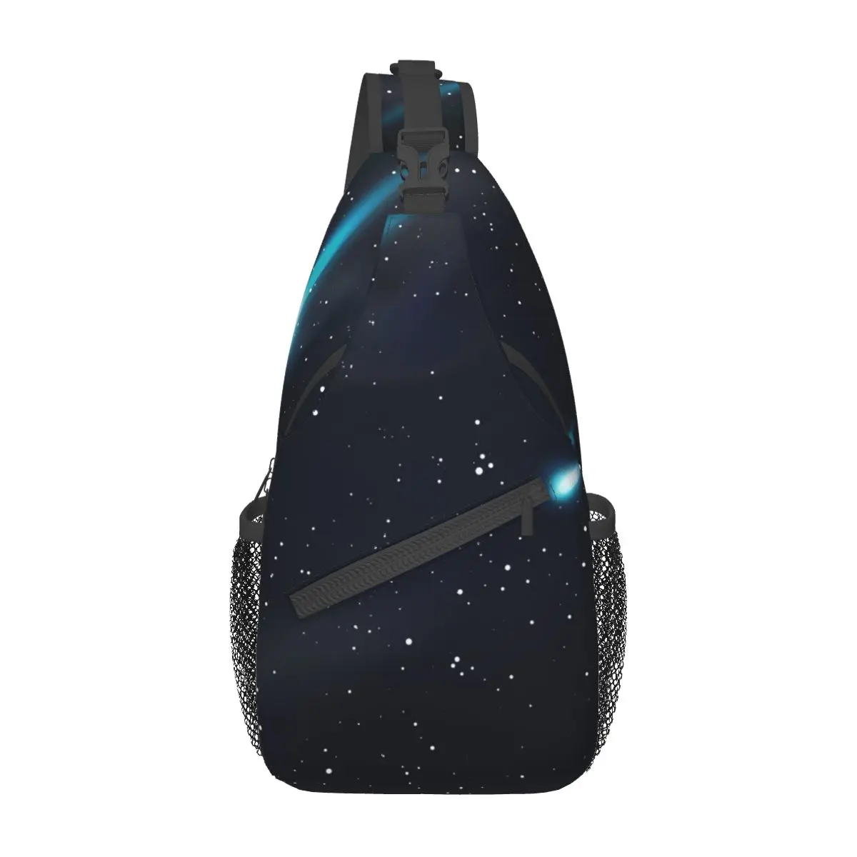 

Men Shoulder Bag Falling Stars Meteors Comets Starry Night Sky Crossbody Bag Anti Theft Chest Bag Short Trip Messenger Bag