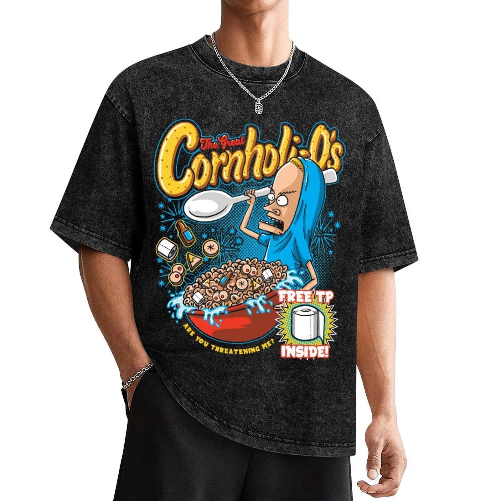 Футболка Cornholi-Os большого размера мужская винтажная рубашка с аниме футболка