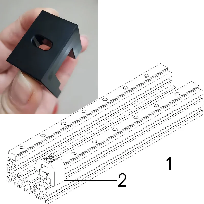 Инструмент для выравнивания 3D BulkMan линейной направляющей MGN15 HGR15 на экструзионном