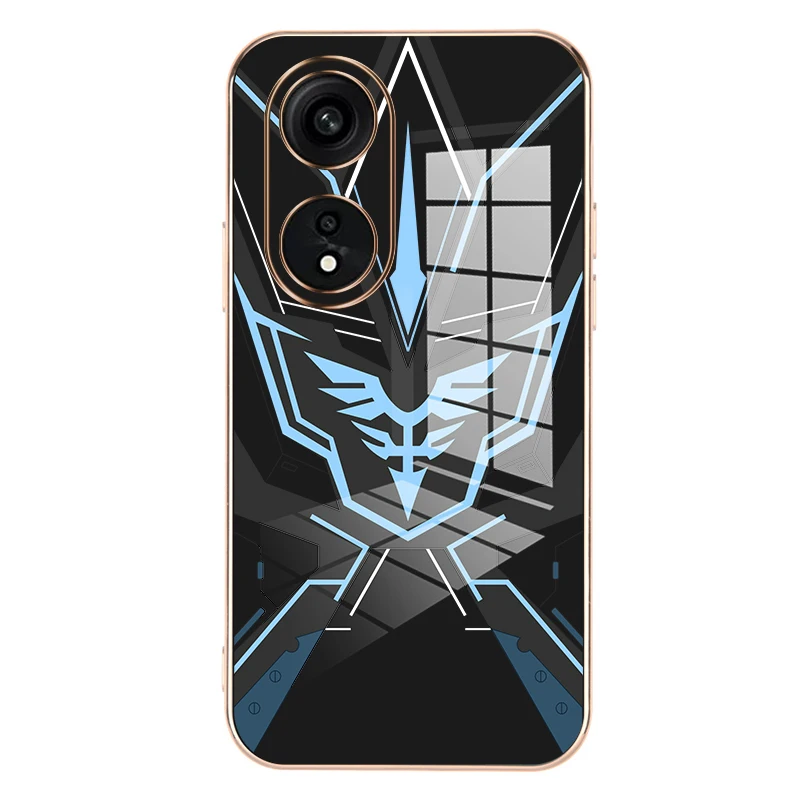 

Mecha Pattern Plating Phone Case For Oppo Reno 10 Pro Plus Back Cover