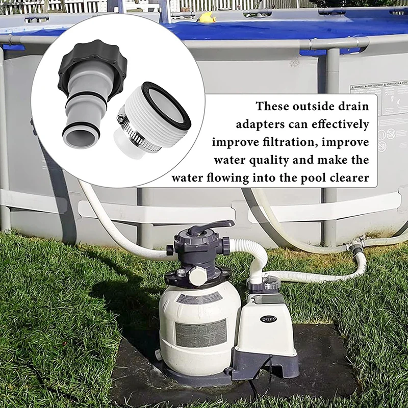 

Multifunctional, this pool hose adapter is used for above ground swimming pool salt water system