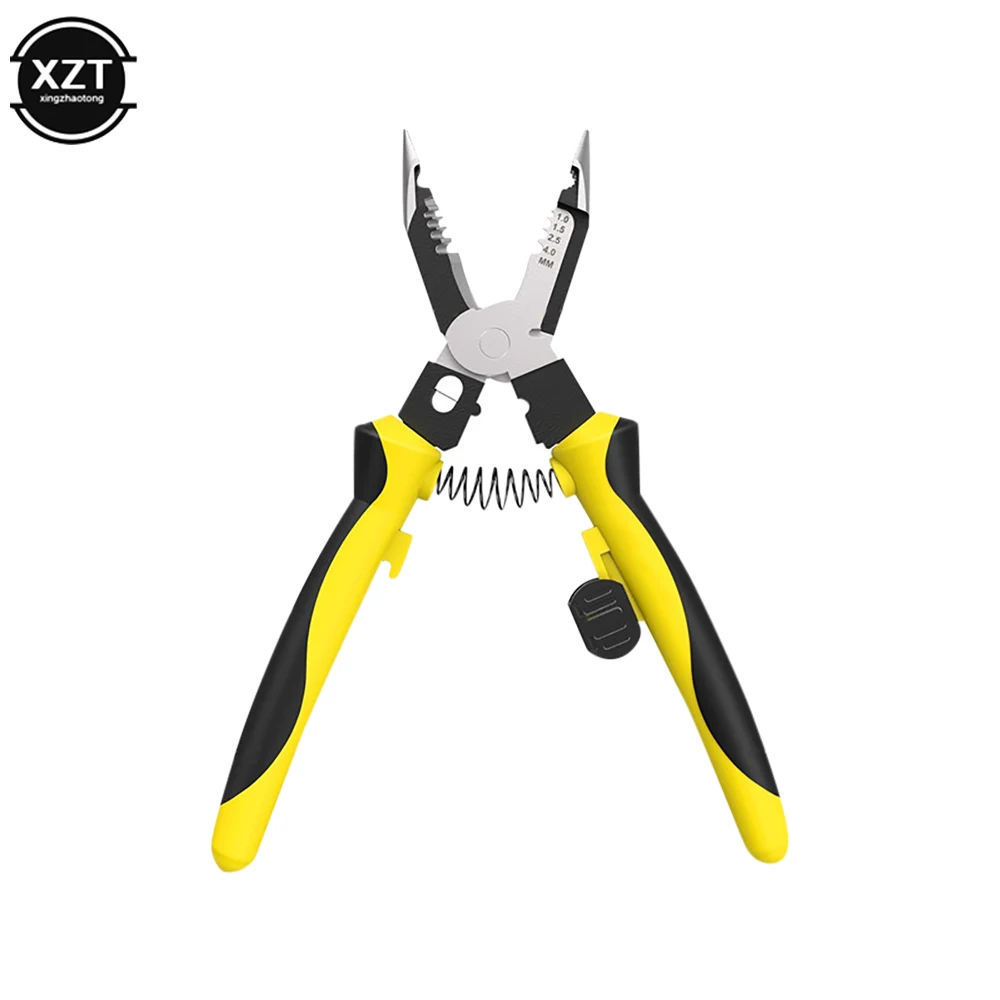 

7-in-1 Electrician Wire Stripper Multifunctional Needle Nose Pliers for Wire Stripping Cable Cutters Terminal Crimping Hand Tool