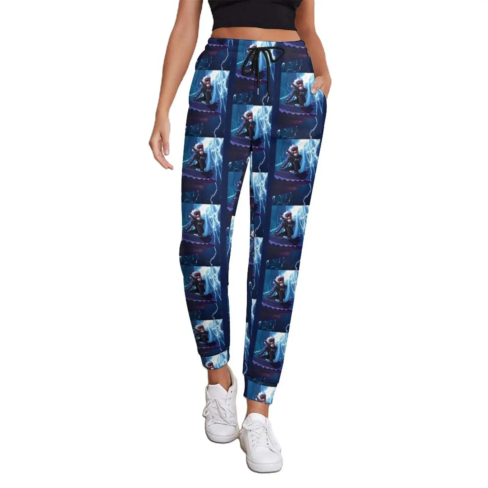 

Hit Monkey Print Pants Women Fun Animal Street Style Sweatpants Spring Elegant Design Trousers Big Size 3XL