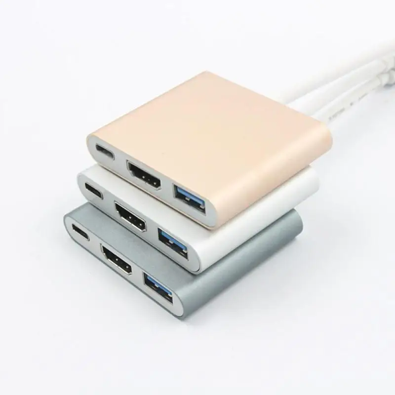 Новинка мультипорт для USB 3.1 Type C Type-C HDMI HD TV 3.0 type-c Кабель-адаптер конвертер 4K