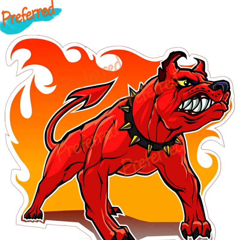

Angry Flame Pitbull Decal Motocross Racing Laptop Helmet Trunk Wall Vinyl Car Sticker Die Cutting