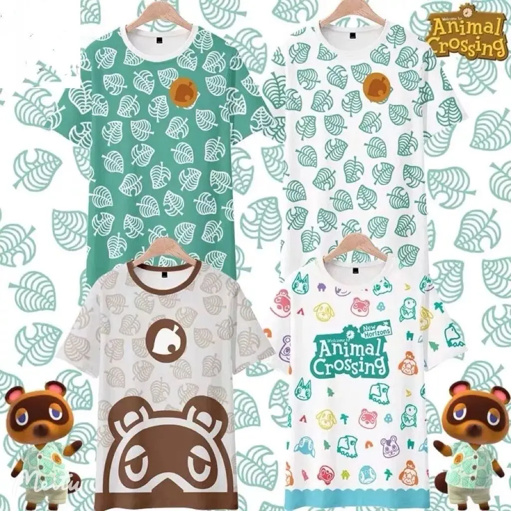 Футболка с 3D-принтом животных летняя уличная одежда круглым вырезом и коротким