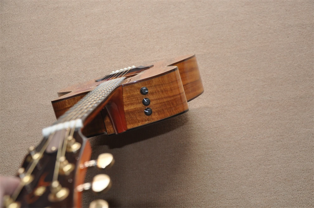 

custom Acacia Wood natural wood color finish 41 Inch Acoustic Guitar with B Band Pickup Acoustic Electric Guitar in stock 418