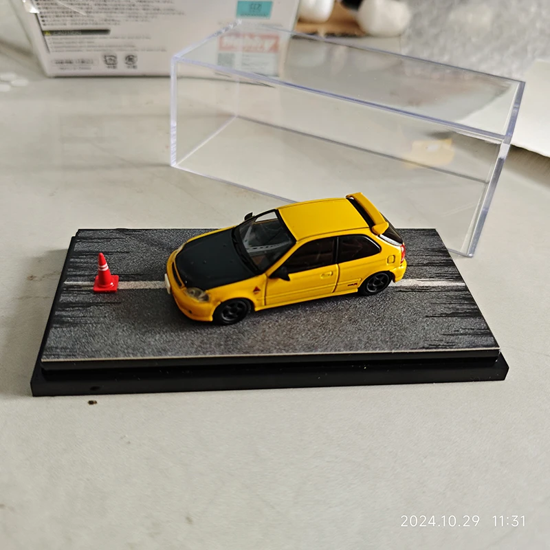 Литая под давлением модель автомобиля 1/64 Honda Ek9 Car ModeI Initial D спортивный автомобиль