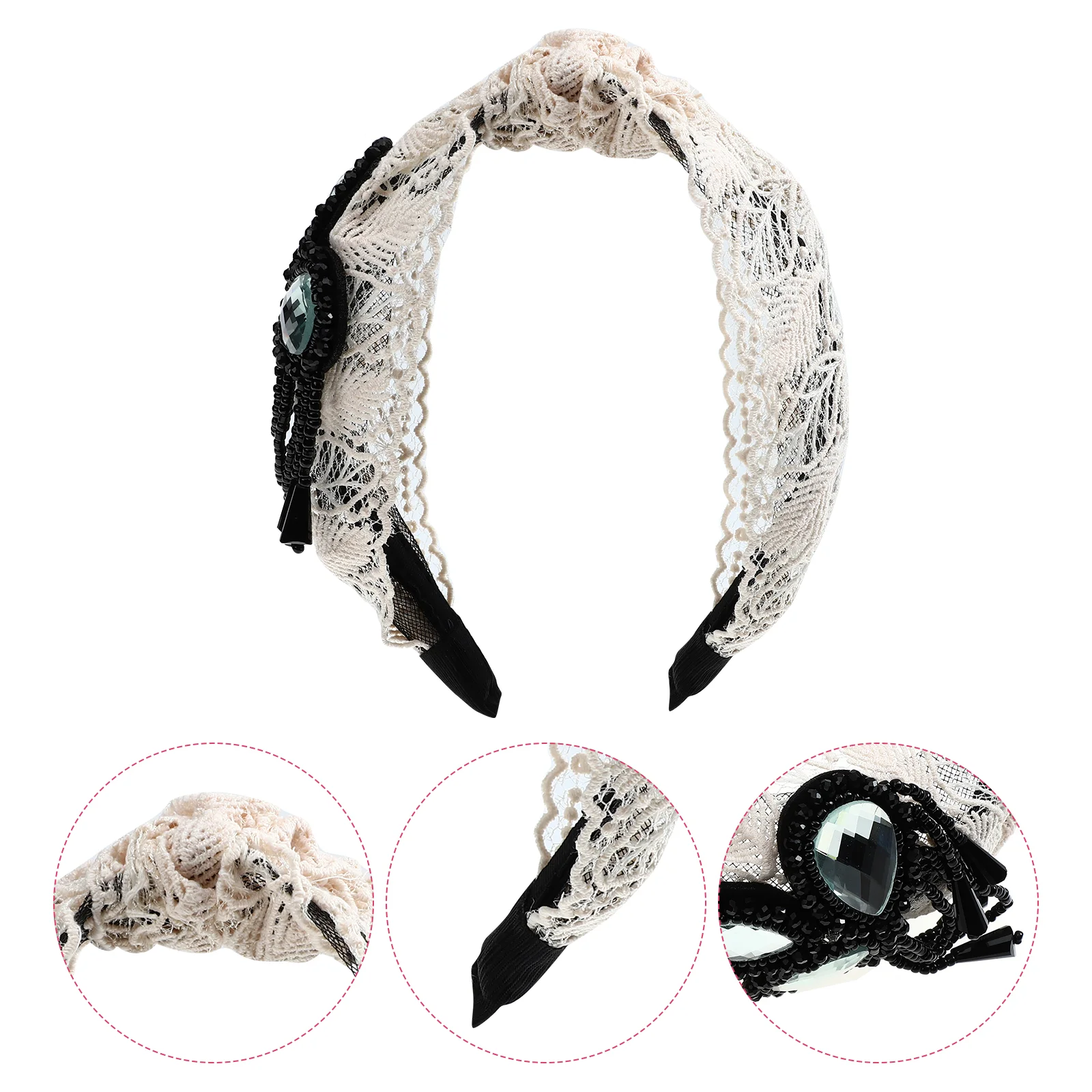 

Rhinestone Lace Headband Rhinestone Headdress Lace Hairband Headdress