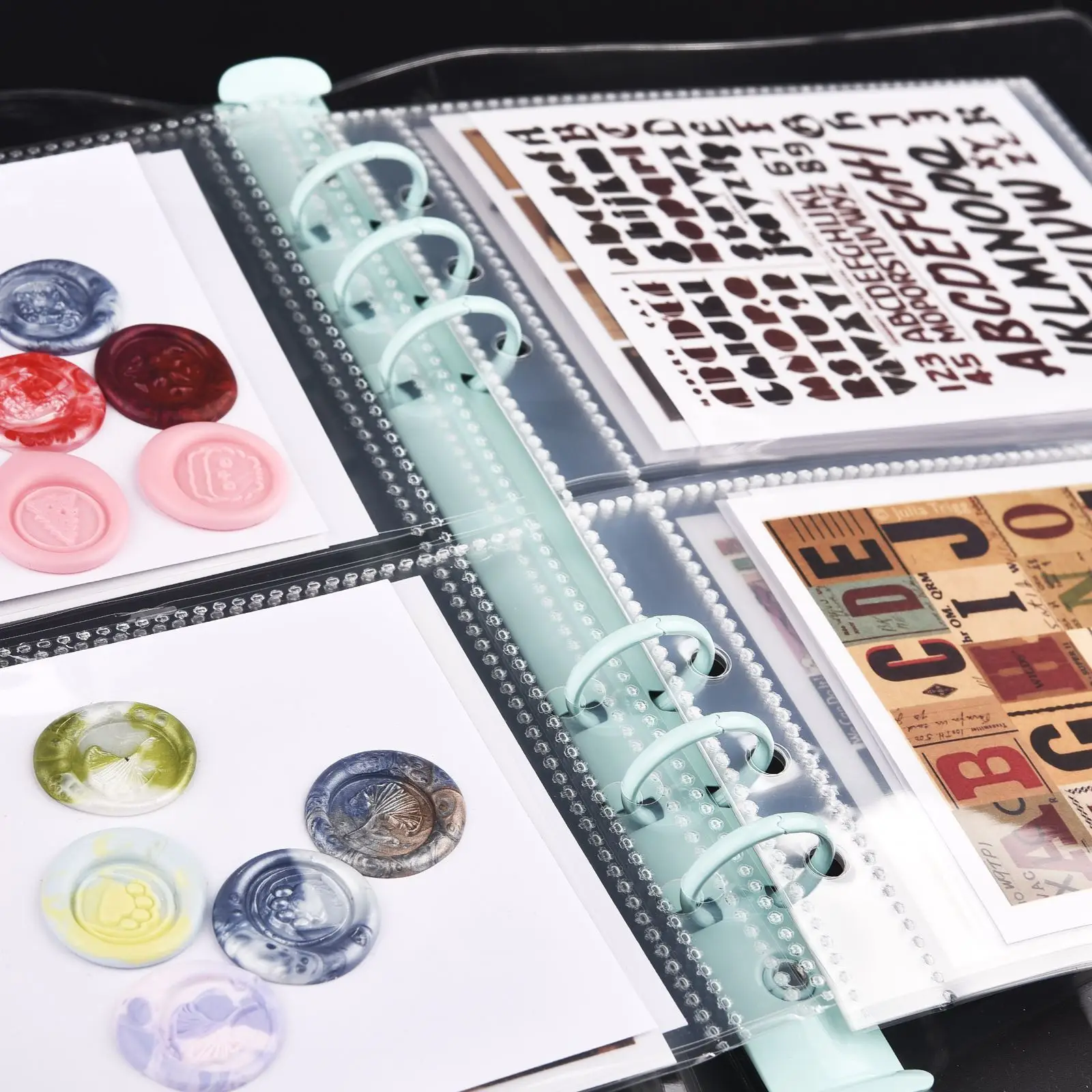 Прозрачный органайзер для штампов 6 отверстий A5