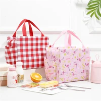 portable lunch bag for woman thermal insulated lunch box cooler handbag bento pouch dinner container school food storage bags