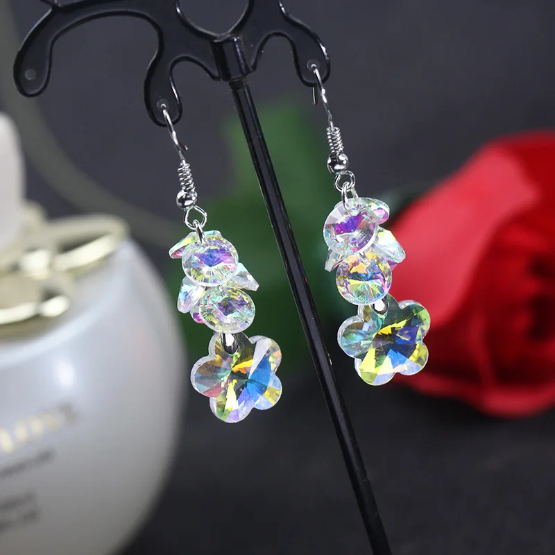 

Новые крутые Роскошные серьги с кристаллами для женщин, предотвращающие аллергию, сверкающие длинные модные аксессуары, серьги для женщин, ...