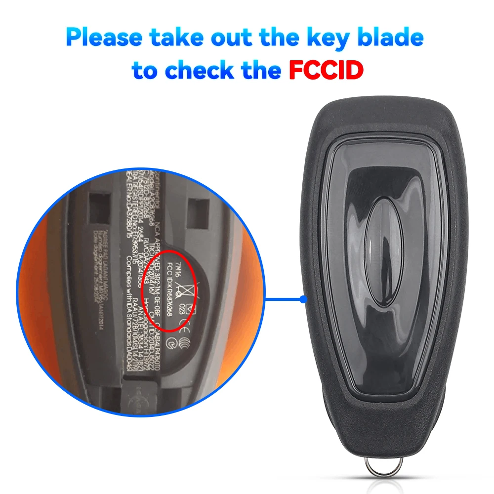 KEYYOU KR55WK48801 дистанционный Автомобильный ключ для Ford Focus C-Max Mondeo Kuga Fiesta B-Max 433/434 МГц