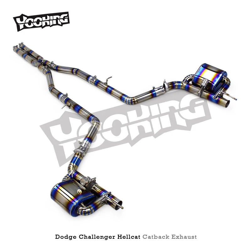Выхлопная система Yooking Uning Titanium Pipe Muffler Vacuum Valve для Dodge Challenger SRT Hellcat 6.2T 2016-2022 (art.: 3920db0fced54) - 3920db0fced54