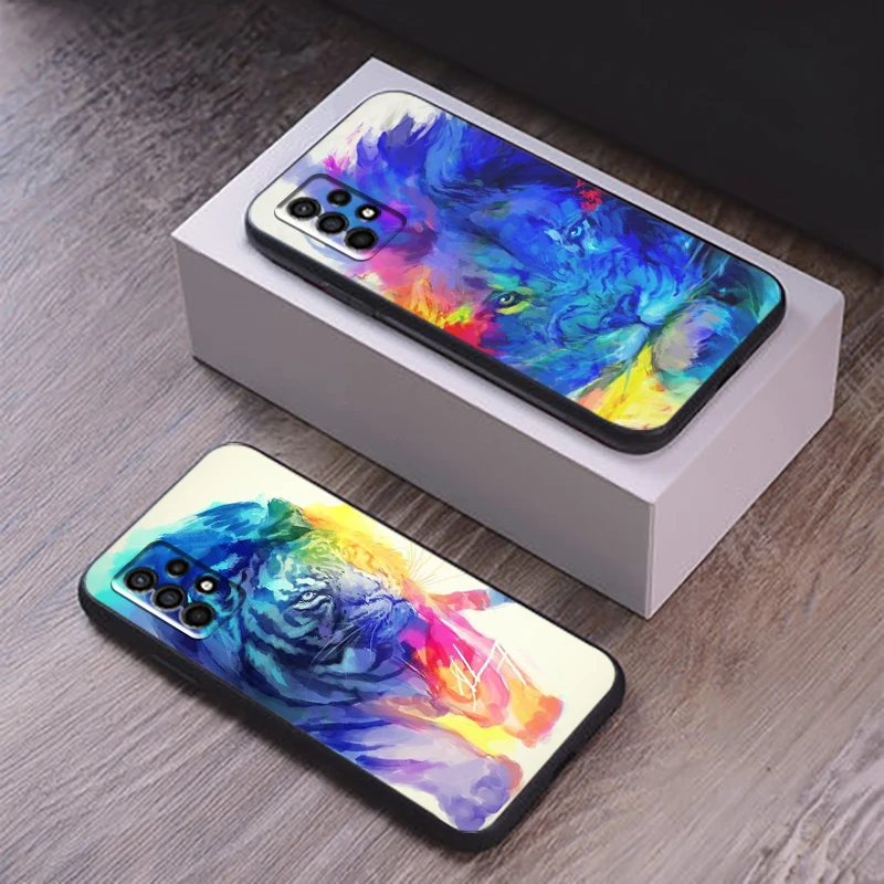 

Watercolor Dog Wolf Lion Animal Phone Case For Samsung Galaxy S10 Lite S10E S10 5G S10 S9 S8 Plus Liquid Silicon Carcasa Funda