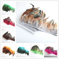 5 10 meterlot rooster tail feathers trim fringe 13 18cm5 7inch width decorative diy craft trims feather ribbon