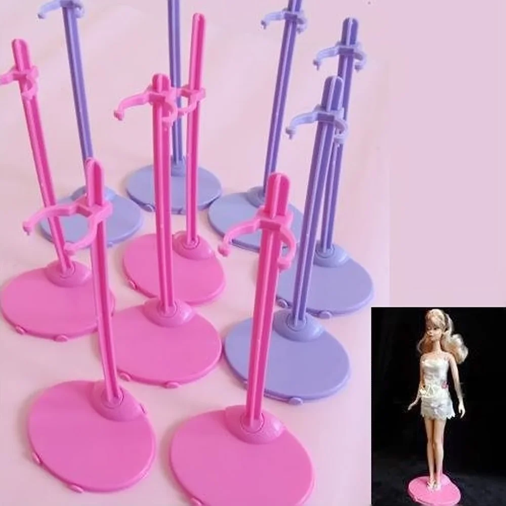 Besegad 10PCS Kid Mini Doll Display Holder Model Display Stand Dress Support Prop Up Mannequin Holder Accessories for Barbie Toy