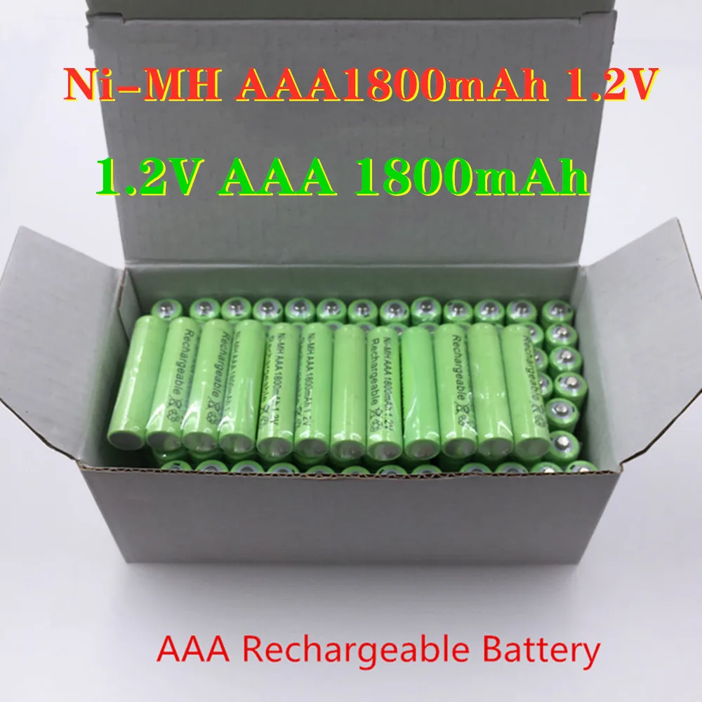 Фото 4 ~ 20 шт. 100% оригинальная AAA 1800 мАч 1 2 в качественная аккумуляторная батарея ni-mh 3A |