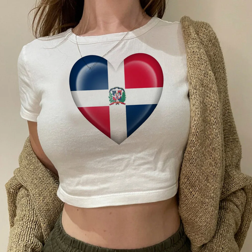 Укороченный топ феикор с винтажным рисунком Доминиканской Республики женская