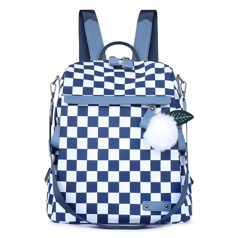 

Plaid Women Backpacks Fashion School Bags for Female Bags High Quality Young Girls Backpack Oxford Waterproof Women Travel Bags
