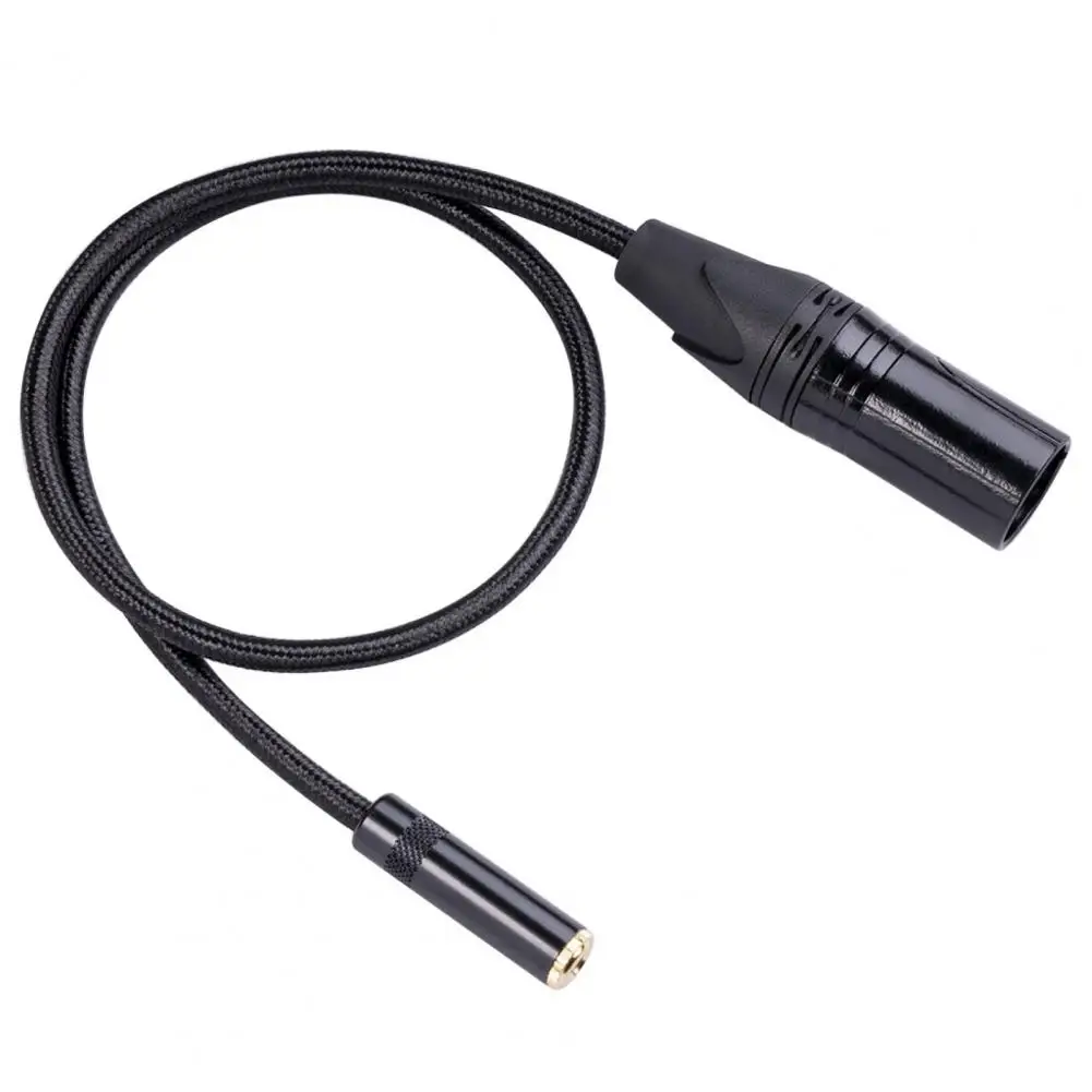 

Audio Cable Anti-interference Aluminium Alloy 3.5mm Female to 3 Pin XLR Male Adapter Cable for Microphone