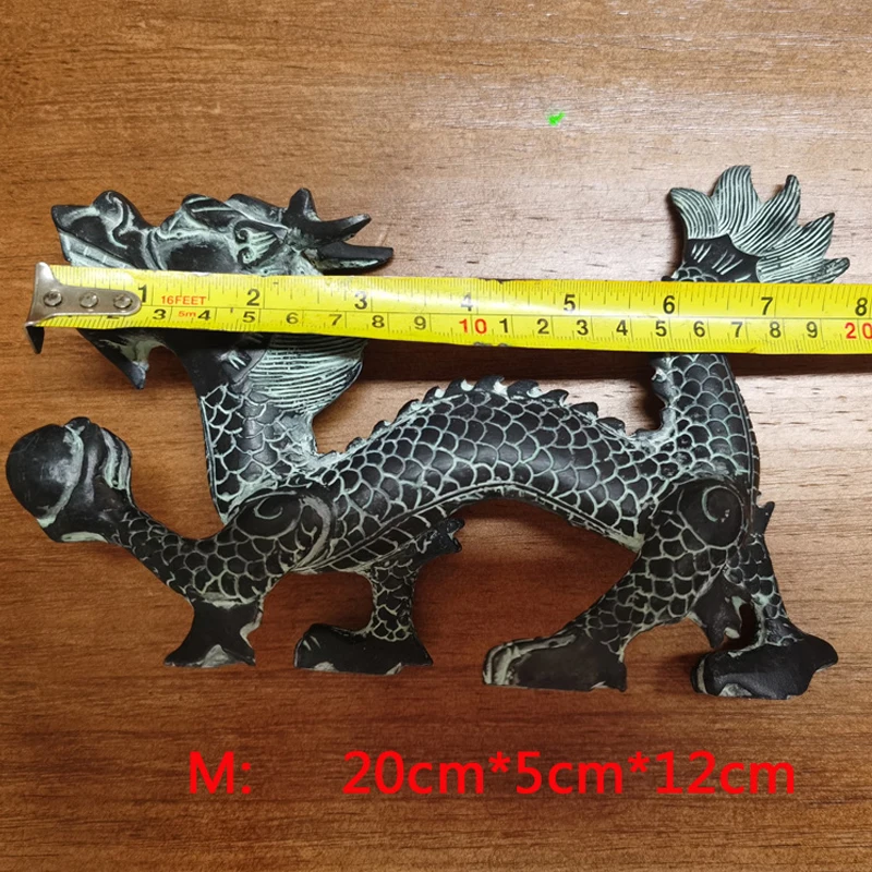 Feng Shui bronze dragon catching beads ornaments lucky home crafts decorative art | Figurines &amp Miniatures