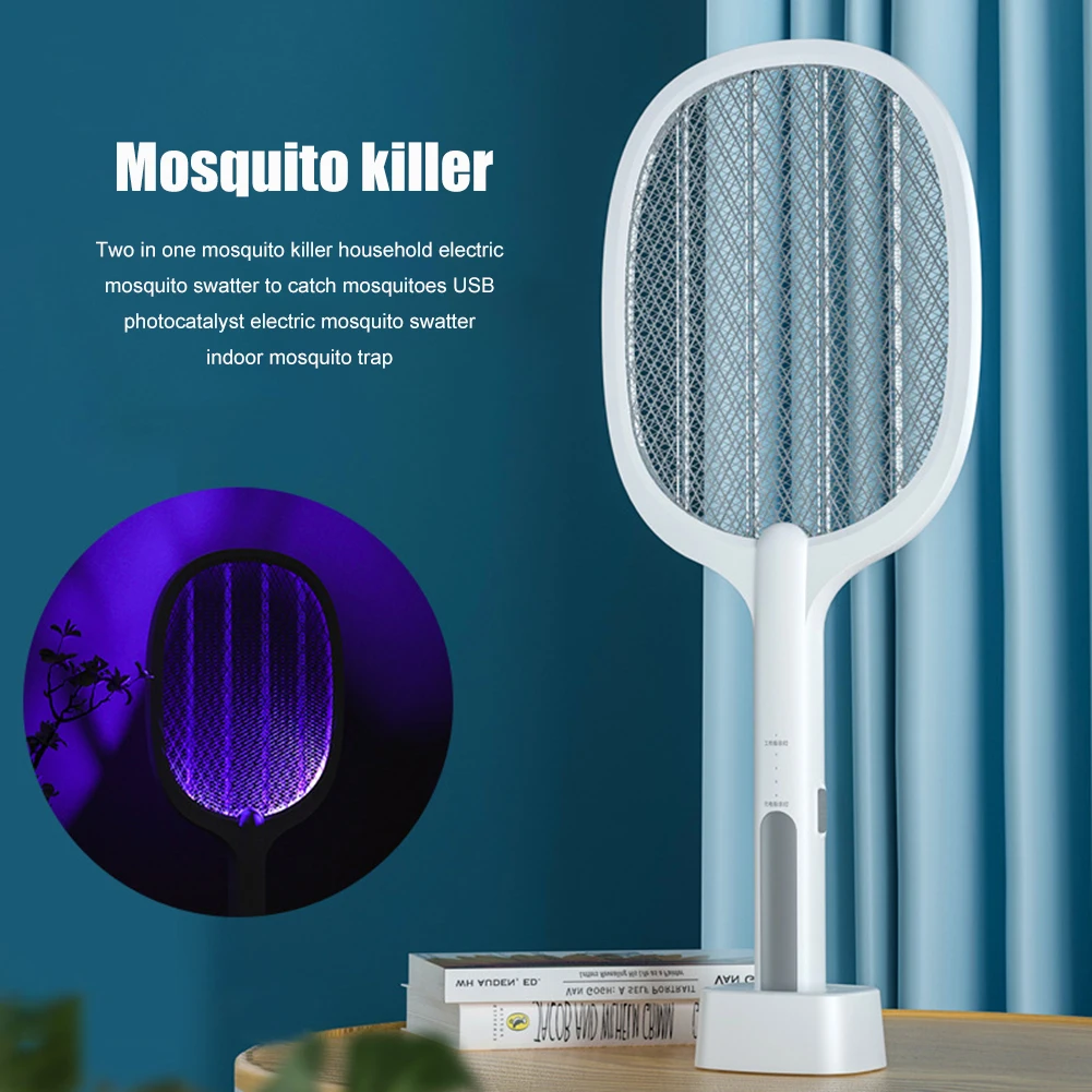 

Mosquito Killer Lamp Electric Mosquito Swatter Racket Zapper UV Light USB Charging Home Fly Bug Killer Summer Fly Swatter