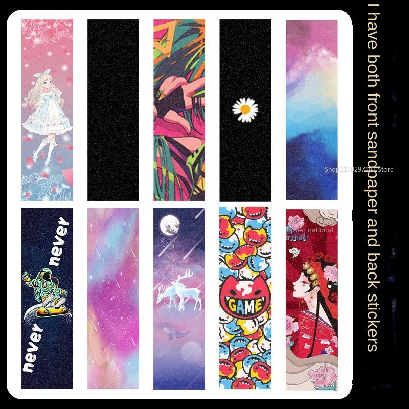 

Digital Spray Emery Double Rocker Skateboard Sandpaper Skate Board Deck Sticker Sandpaper Skateboard Asthetic Accesoires Mochila