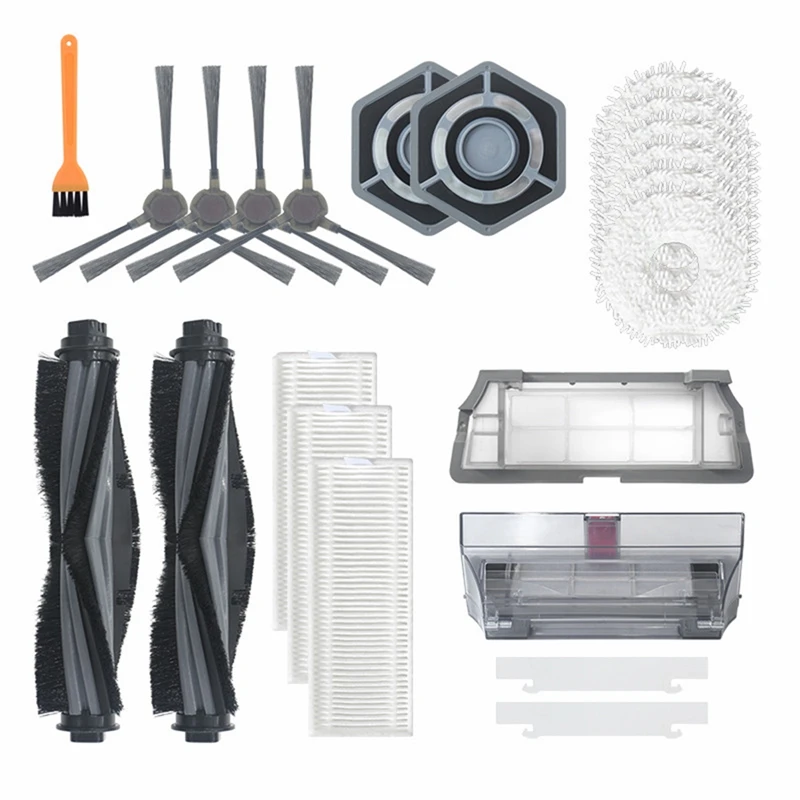 

23Pcs For ECOVACS Deebot N9+ Accessories Robot Vacuum Cleaner With Side Brush Main Brush Dust Box Filter Cleaning