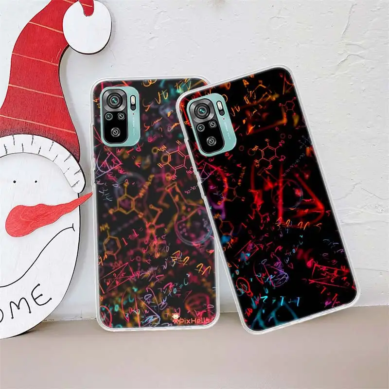 Чехол для телефона с формулой химической математики Xiaomi Poco X3 NFC X4 F4 GT M3 M4 M5 M5S X7 X5 X6